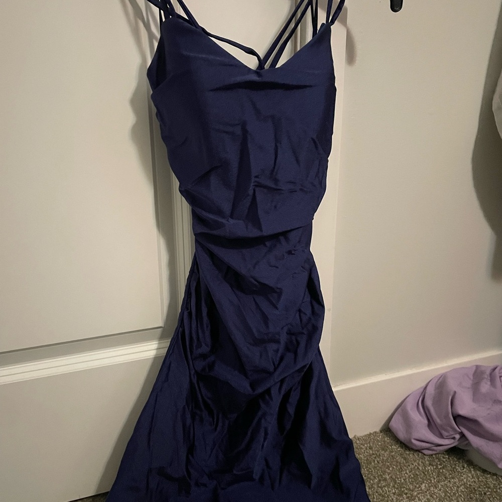 Elegant Navy Blue Dress